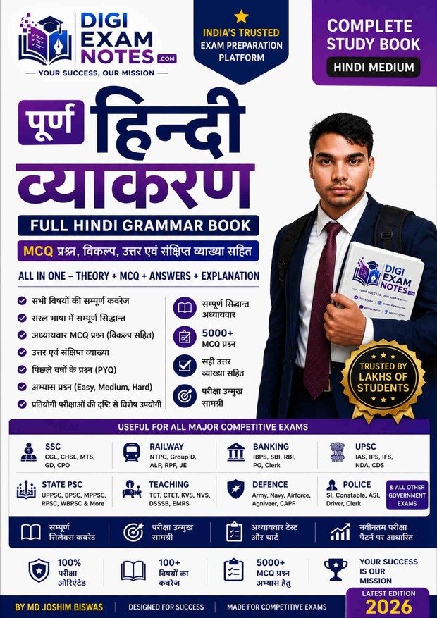 Hindi Grammar MCQ Book 2026