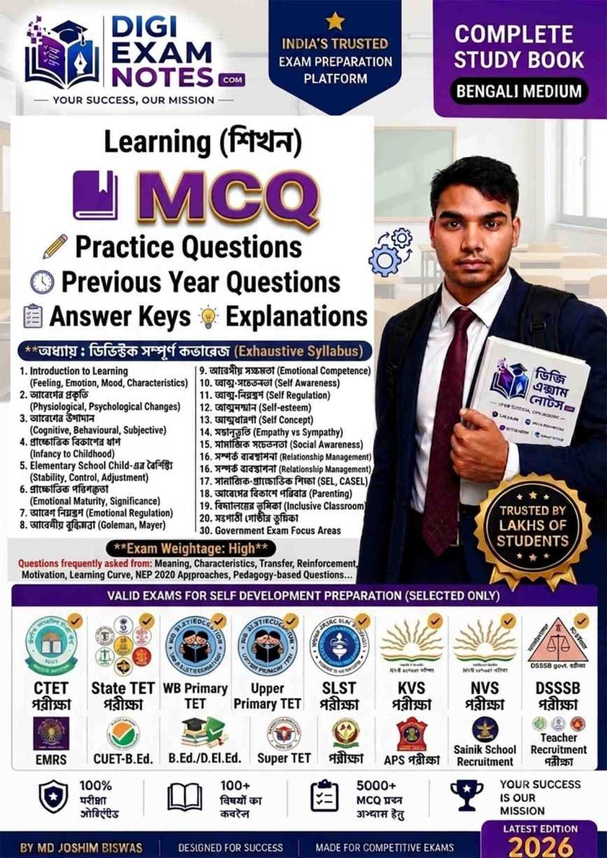 Child Development Learning MCQ Book 2026 | Digi Exam Notes