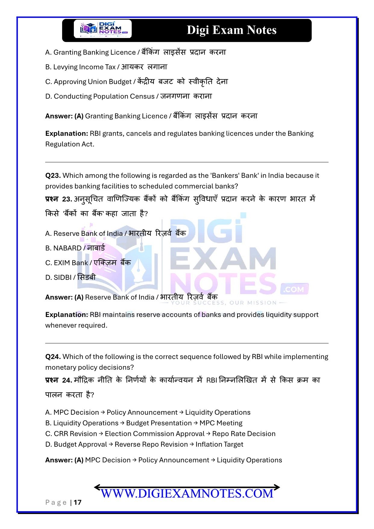 Banking & Financial Institutions MCQ Book 2026 | Digi Exam Notes