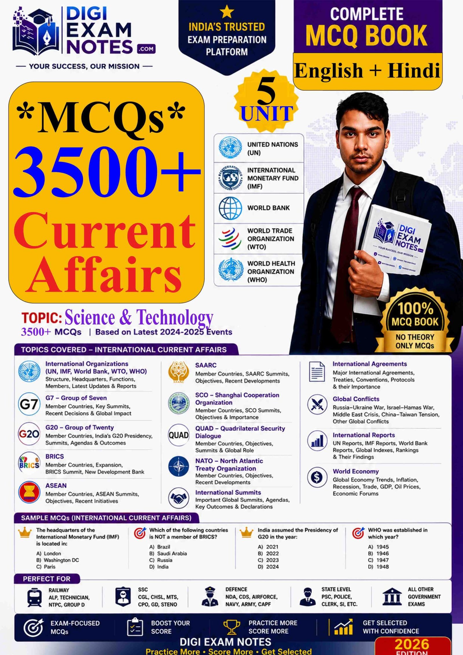 Science and Technology MCQ Book PDF for SSC Railway Banking UPSC | Digi Exam Notes